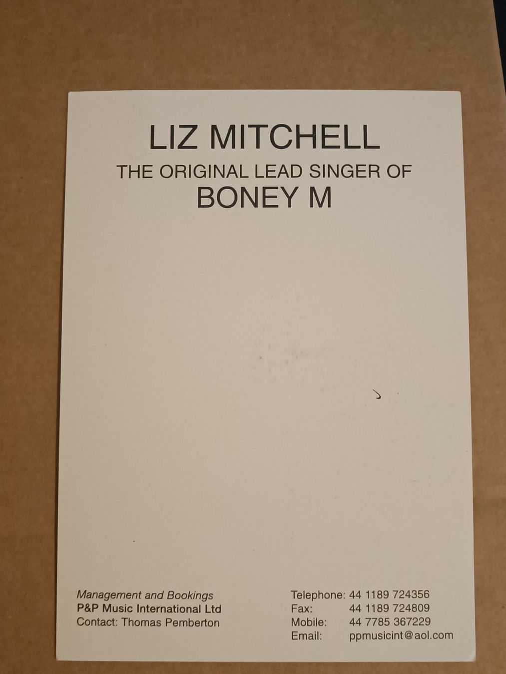 Autografi: Liz Mitchell - Boney M -  original Autogramm – Usato da Menziken venduto da Artographs 1