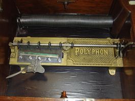 Platten Spieldose Polyphon.Spiralfedermotor selten