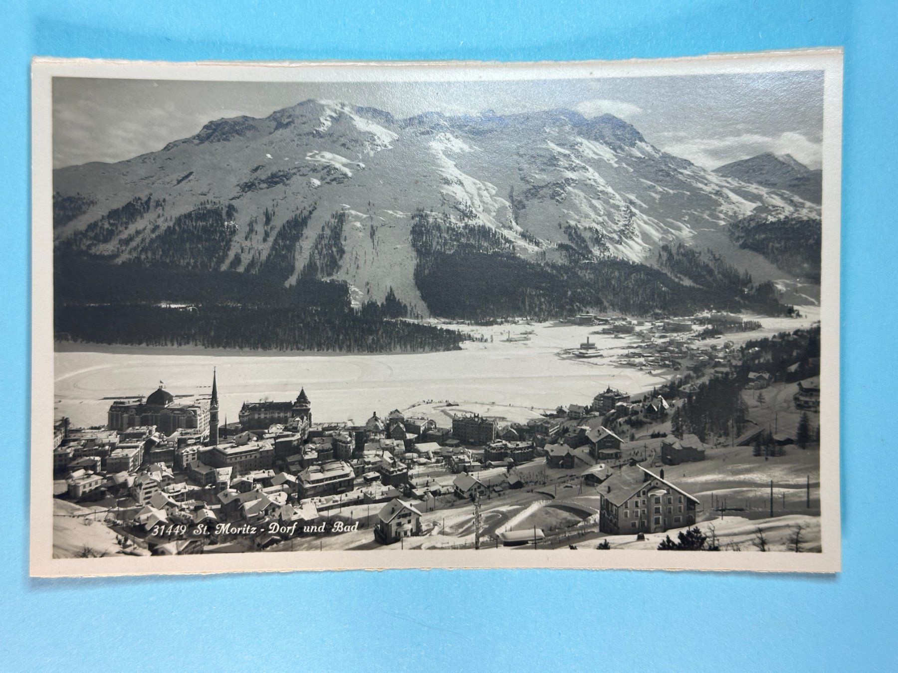 Cartoline postali: St. Moritz - Dorf und Bad – Usato da Steg VS venduto da danwer74