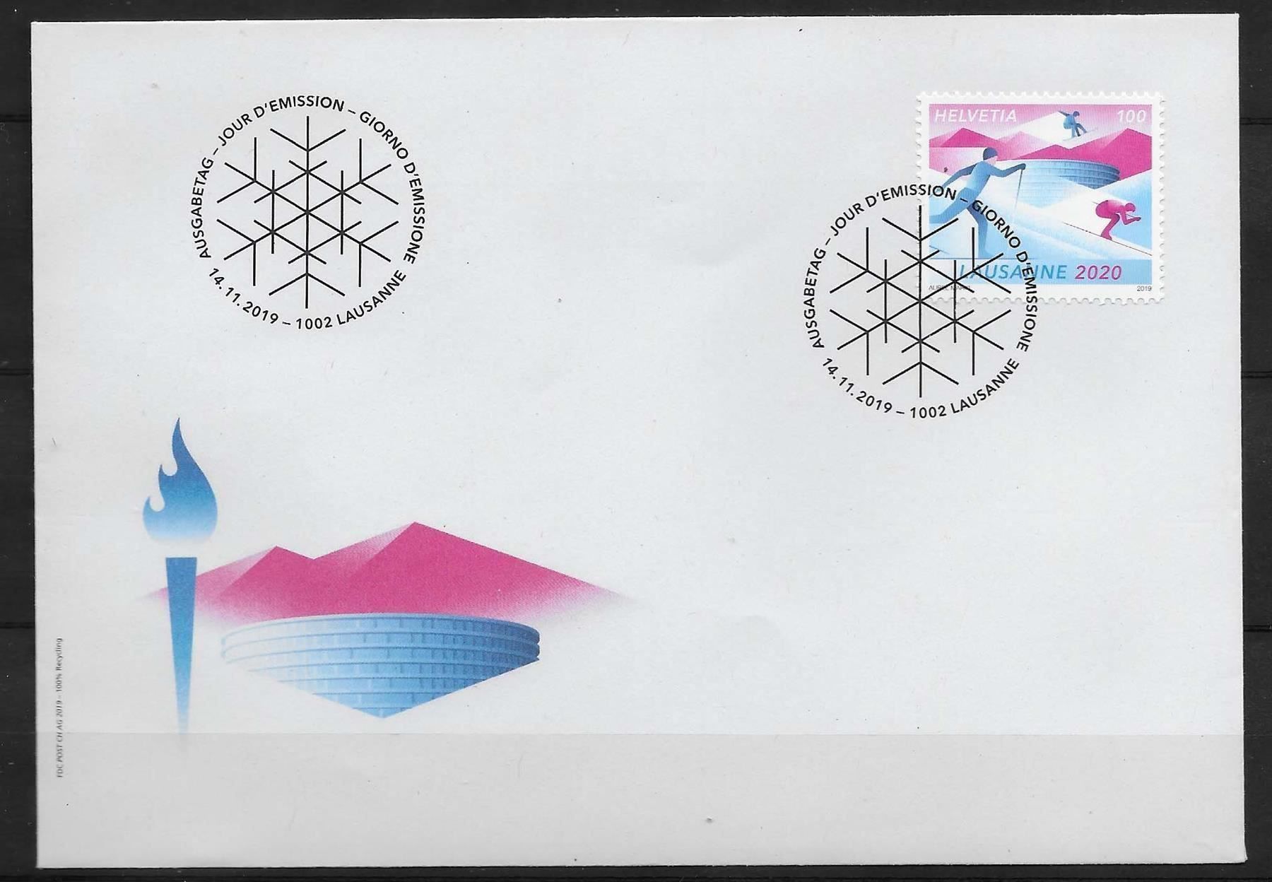 Tutti i francobolli: F1755 - FDC JO de la jeunesse – Usato da Trélex venduto da Phil_Albert