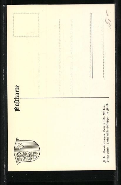 Cartes postales: Zürich-Affoltern, Wappen der Gemeinde – D'occasion à Berlin par bartko-reher 1