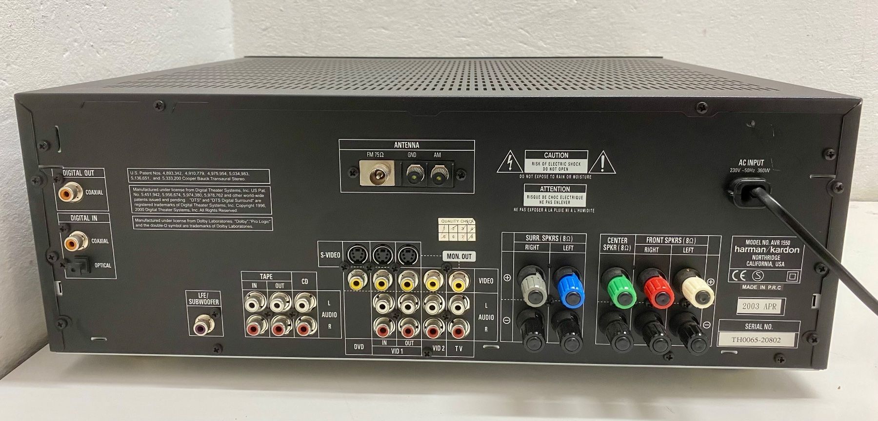 Harman-Kardon Ricevitori: Harman/Kardon AVR 1550 Receiver – Usato da Niederdorf venduto da LeptonAG 2