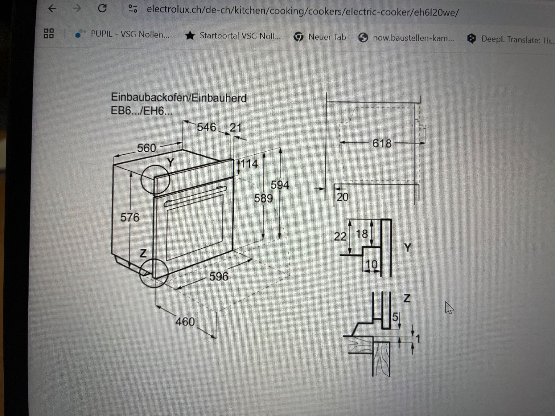 Electrolux Fours: Zu Verkaufen Backofen mit Keramikkochfeld – D'occasion à Schönholzerswilen par Erwin026 2