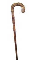 Gehstock Wanderstock Bambus antik