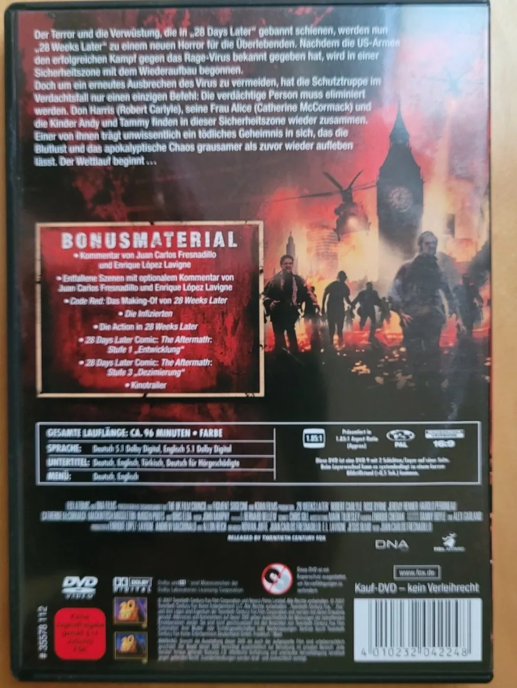Tutti i DVDs: 28 WEEKS LATER – Usato da Neftenbach venduto da Mador6 2