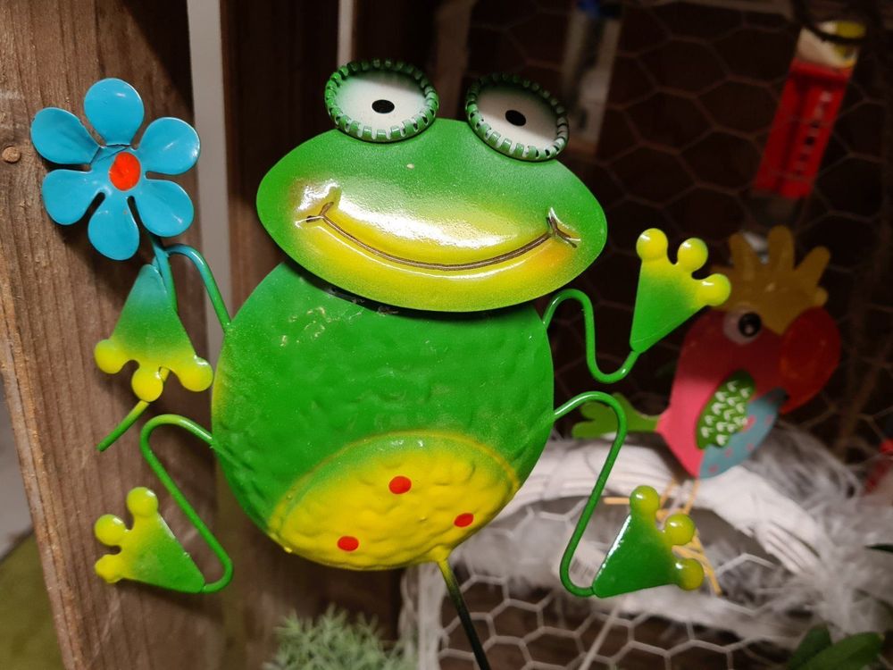 Metall Wackelkopf Garten Deko Frosch Kaufen auf Ricardo