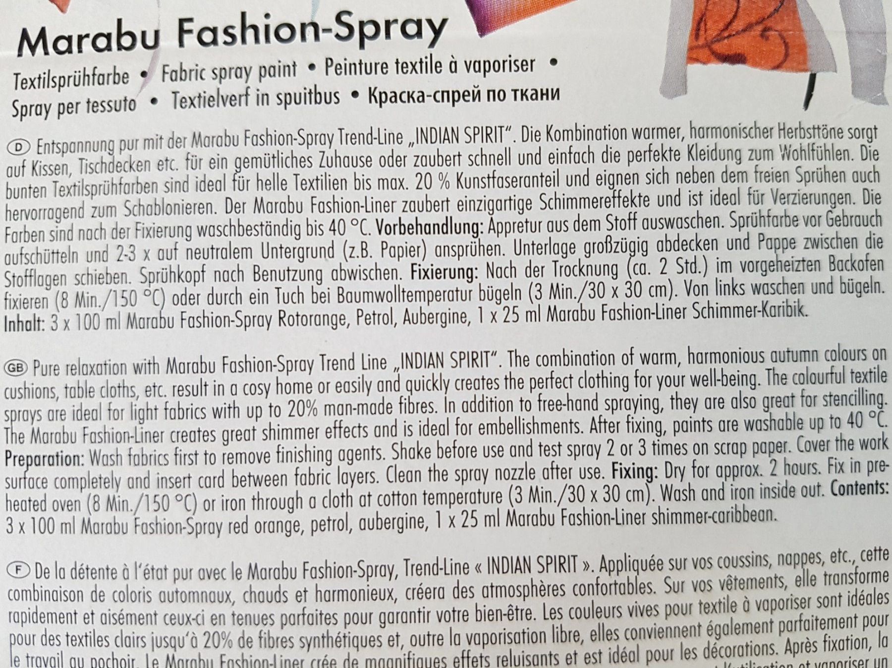 Colori: Textil-Sprühfarbe "Indian Spirit" oder "Sparkling Night" – Nuovo e nell'imballaggio originale da Dürrenäsch venduto da Bastelnde 5