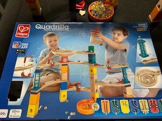 Klang-Murmelbahn Regenbogen Aus Holz - Mit 12 Murmeln - 73 Cm Hoch - Motorikspiel Ab 3 Jahren