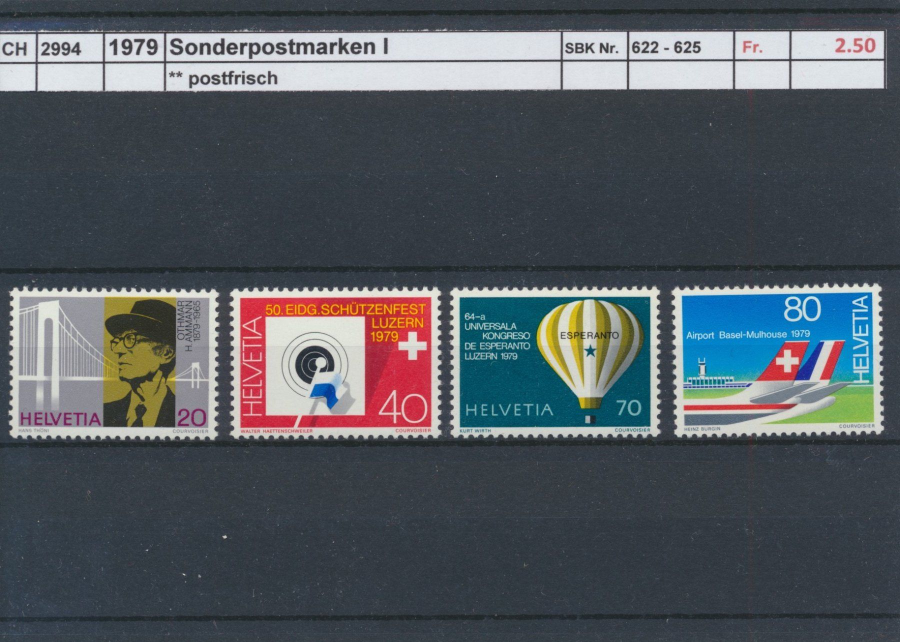 Alle Briefmarken: 1979 "Sonderpostmarken I", ** postfrisch – Neu (gemäss Beschreibung) aus Winterthur von Zupogeru