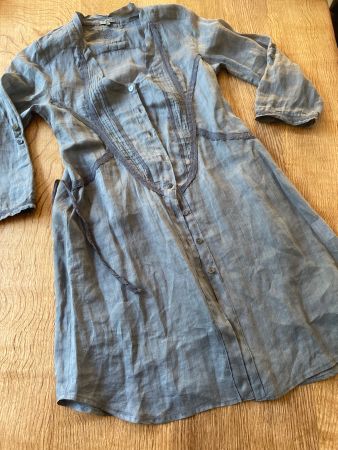 NILE BLUSENKLEID/KLEID/LONGBLUSE Gr.XS anthrazit/grau RAMIE