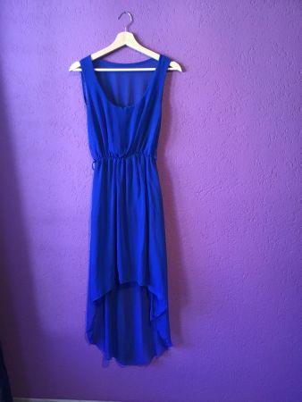 Elegantes blaues Sommerkleid Gr. S