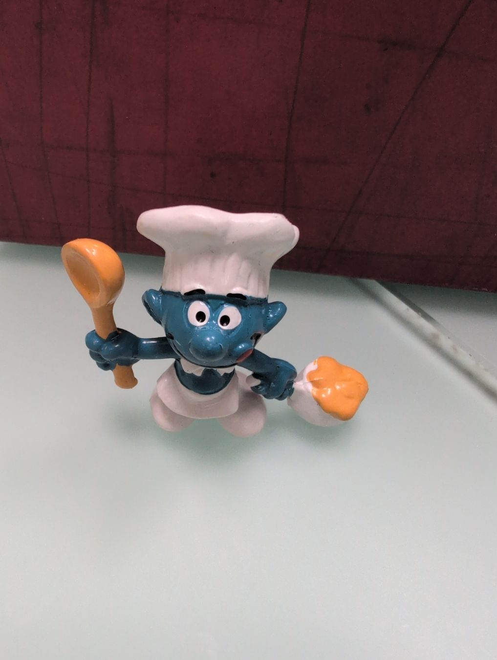 Schleich Figuren: Figurine Schtroumpf Cuisinier Vintage – Gebraucht aus Lignières von Sulyvan