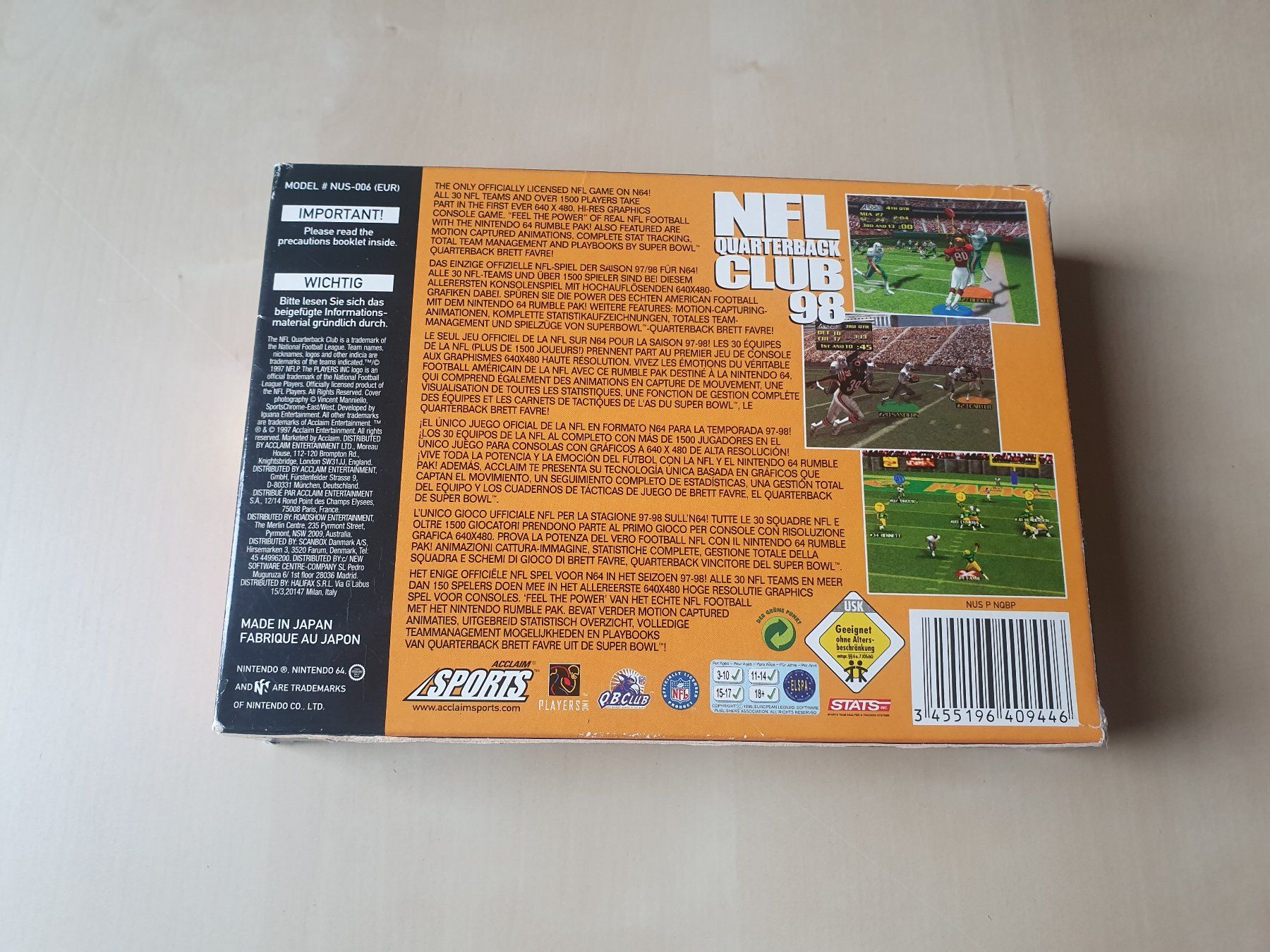 NFL Giochi: NFL Quarterback Club 98 – Usato da Stansstad venduto da collectorsshop 1