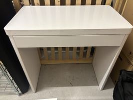 Schreibtisch weiss hochglanz mit Schublade 