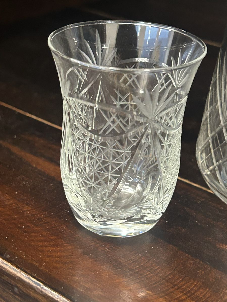 Caraffe: Karaffe und zwei böhmische Kristallgläser – Usato da Losone venduto da del_yh97 3