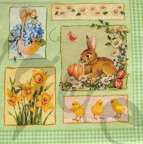 Kit bricolage: Serviette ostermotive (o121) 2Stk. – Nuovo (secondo la descrizione) da Schlatt TG venduto da kreativ-atelier