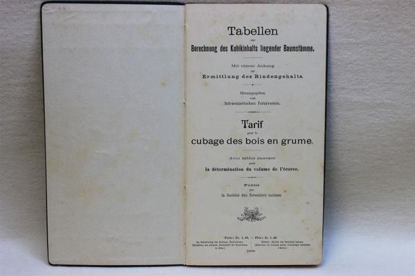 Bücher: Seltene Antike Kubik Tabellen 1899 – Gebraucht aus Thun von Amye