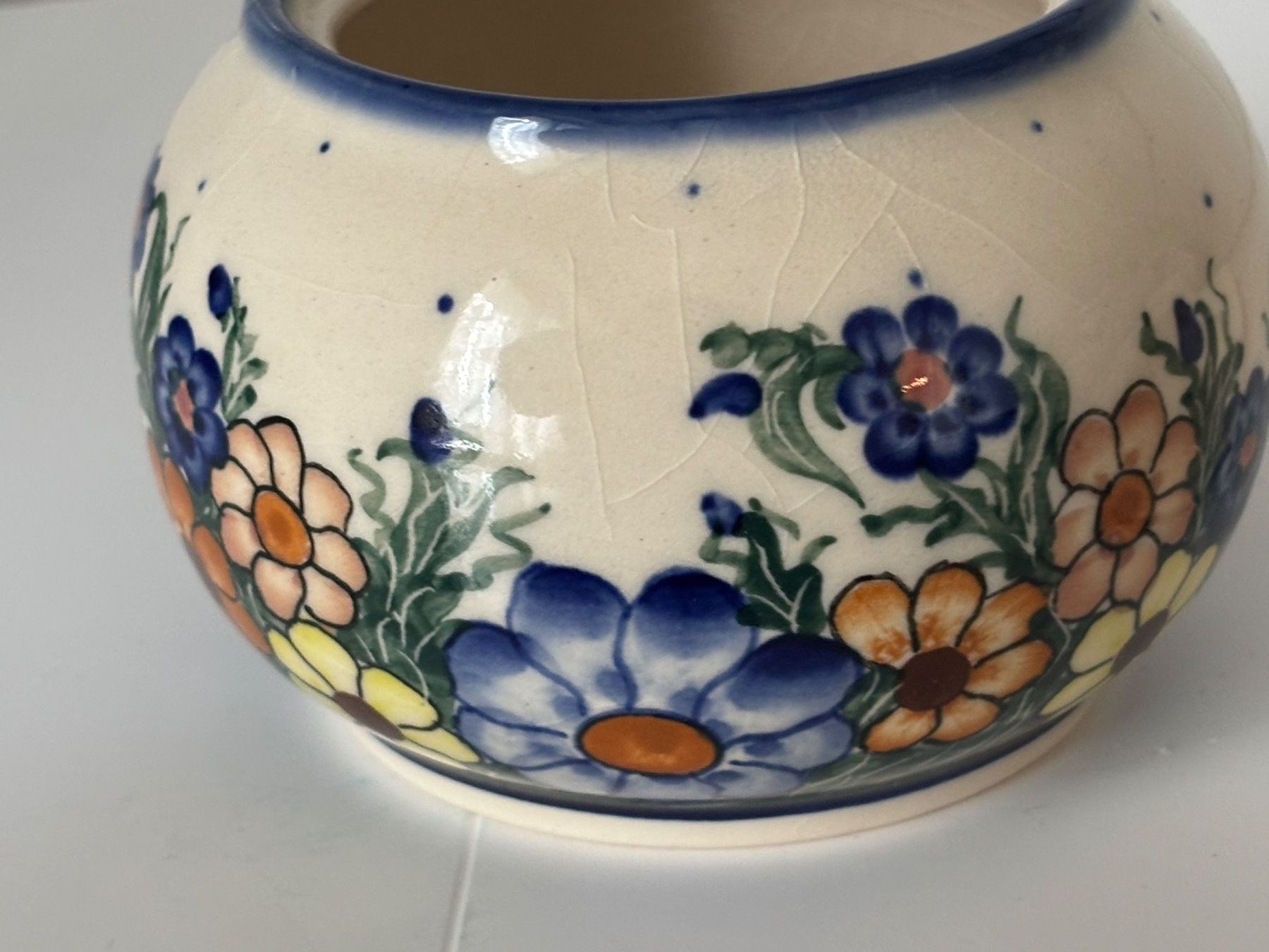Zuckerdosen: Blumenmuster Zuckerdose aus Keramik, von GERGOR – Gebraucht aus Wallisellen von AS.TZ. 3
