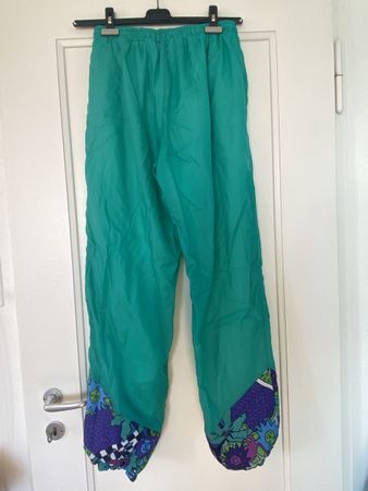 Vintage 90s Green, Tracksuit pants, Turquoise, purple lions