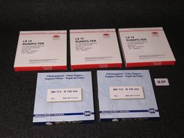 5x Schleicher + MN 150mm Filterpapier, NEU