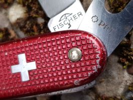 Sackmesser FISCHER alox old cross VICTORINOX Couteau rar