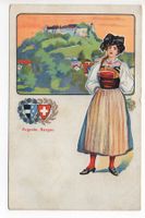 LITHO Frau in Tracht AARGAU Argovie