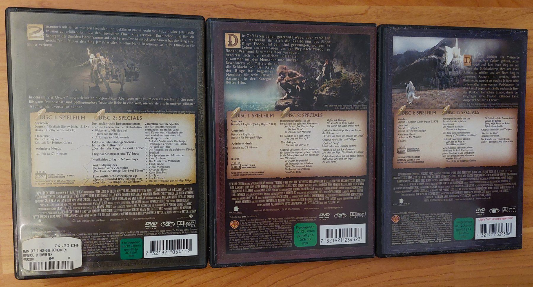3x DVD: Lord Of The Rings / Der Herr der Ringe (Gebraucht) in Horriwil ...
