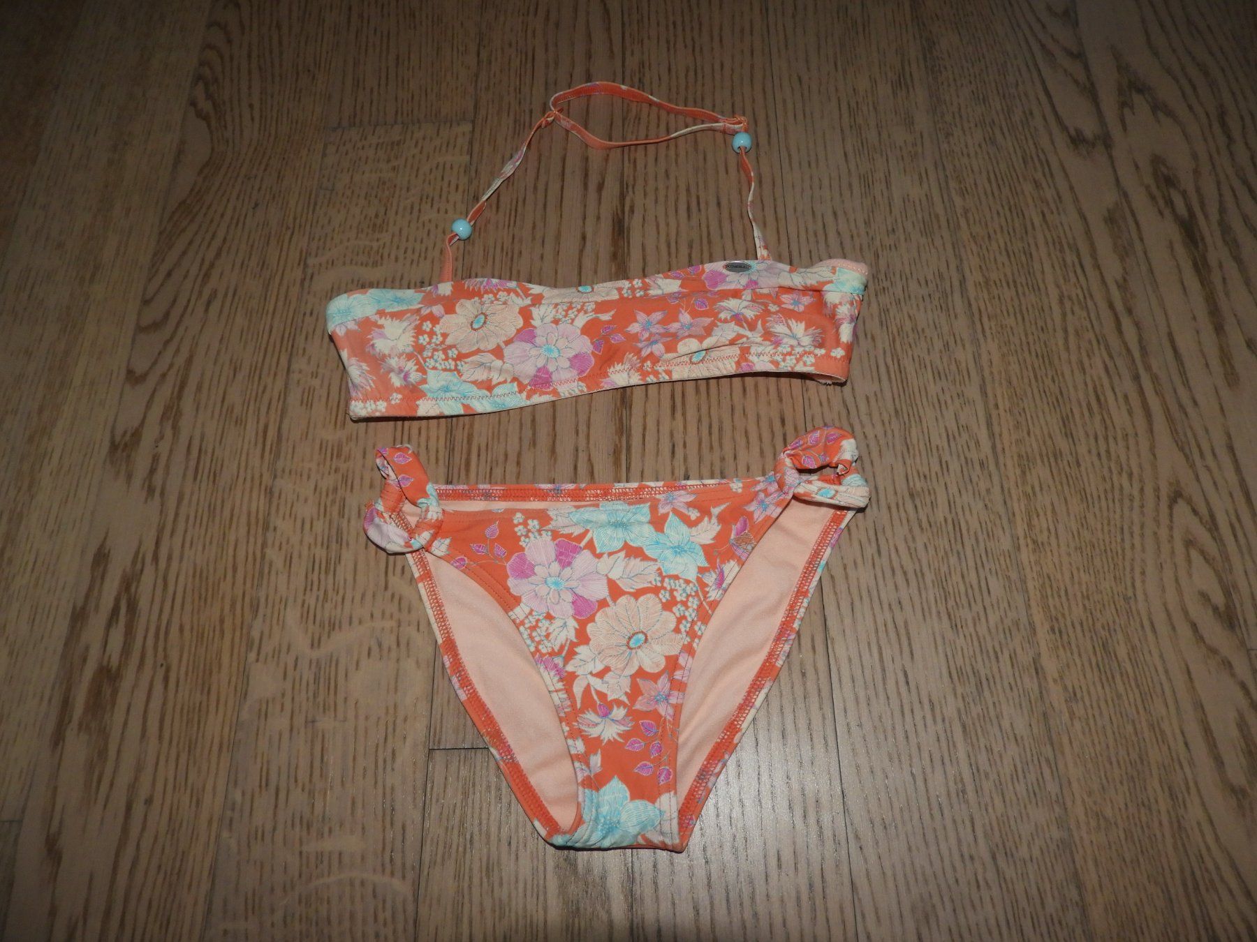 Badekleider & Bikinis: Bikini Kinder Grösse 146/152, orange Blumenmuster – Neu (gemäss Beschreibung) aus Hergiswil NW von Noema2006
