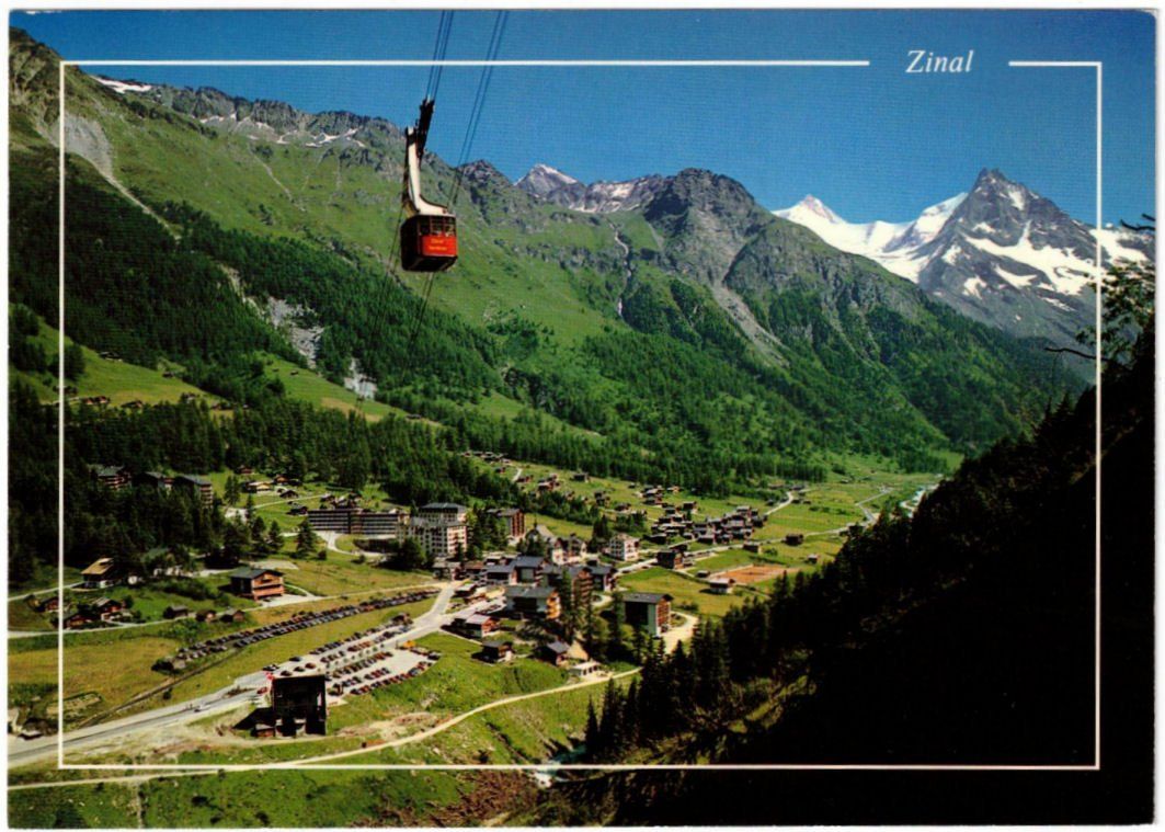 Cartoline postali: Zinal - Luftseilbahn Sorebois – Usato da Binningen venduto da Mountainrider