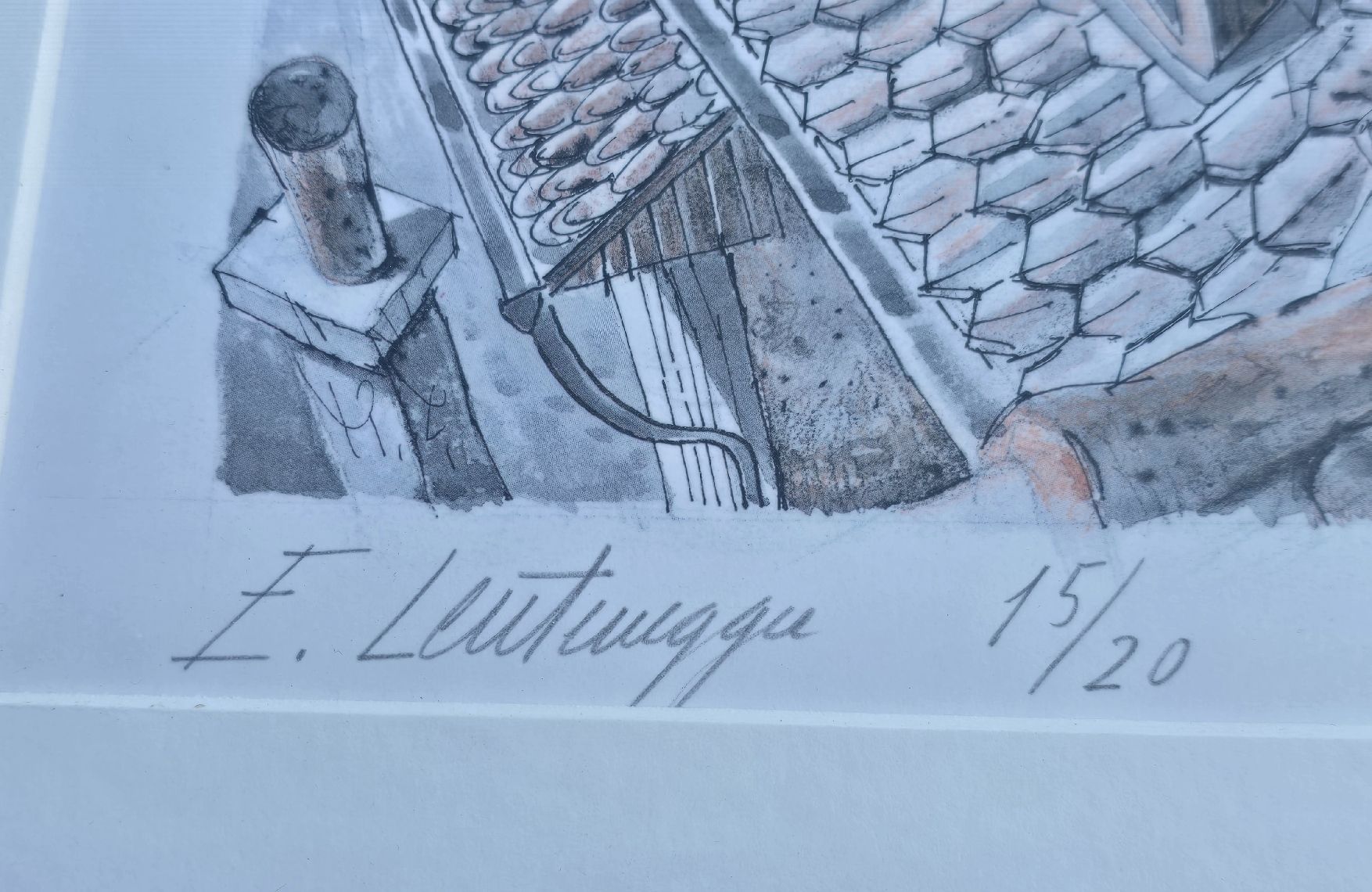Poster & Bilder: Bild 15/20 von E. Leutenegger, Stadtmotiv, gerahmt – Gebraucht aus Walkringen von Vanuca 6