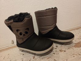 Friboo Kinder warme Stiefel Panda braun/schwarz Grösse 26/27
