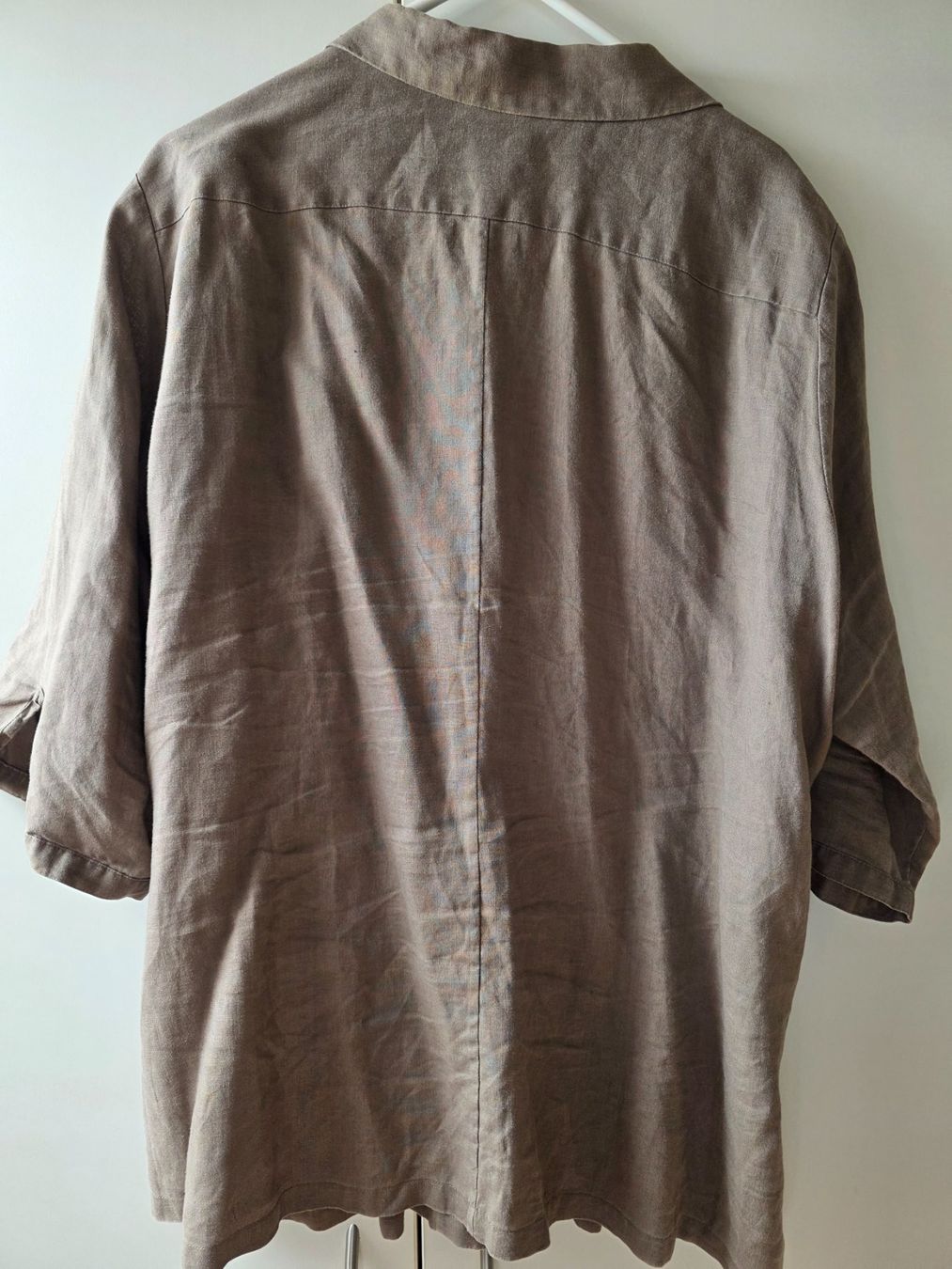 H&M Camicette: Letzte Gelegenheit / Leinen Bluse Gr. 54 oliv / khakifarbig – Usato da Riehen venduto da robs2026 4