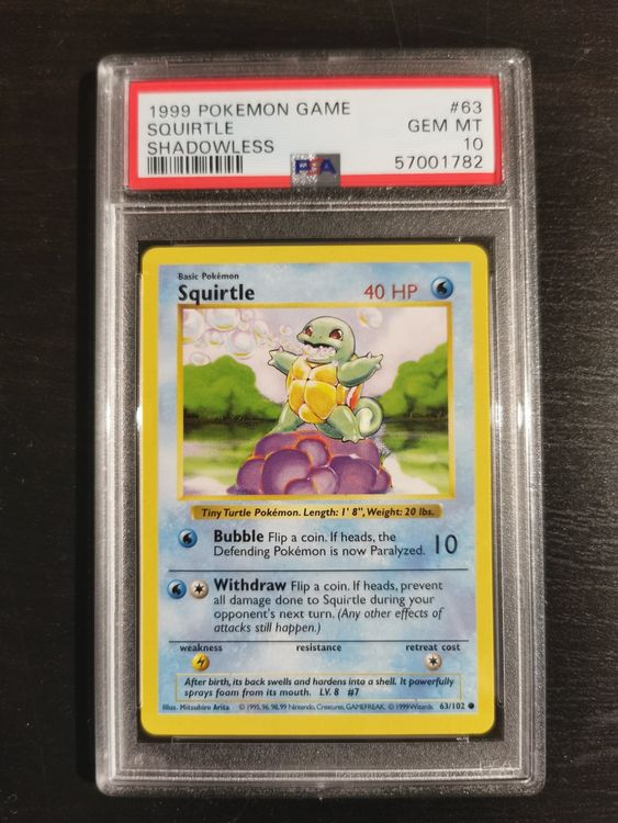 Squirtle Base Set Shadowless PSA 10 (Gebraucht) in La Tour-de-Peilz für ...