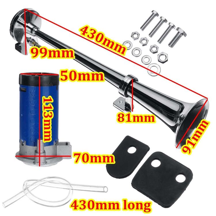 Lufthorn, 12V 150db Auto-Lufthupen-Kit, Einzelnes elektrisches