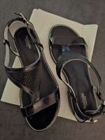 NeroGiardini Sandalen Schwarz Lack Grösse 38 Italien Neu