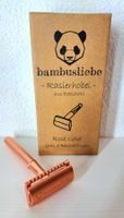 Bambusliebe Rasierhobel Roségold, neu, Ink.5 Klingen!