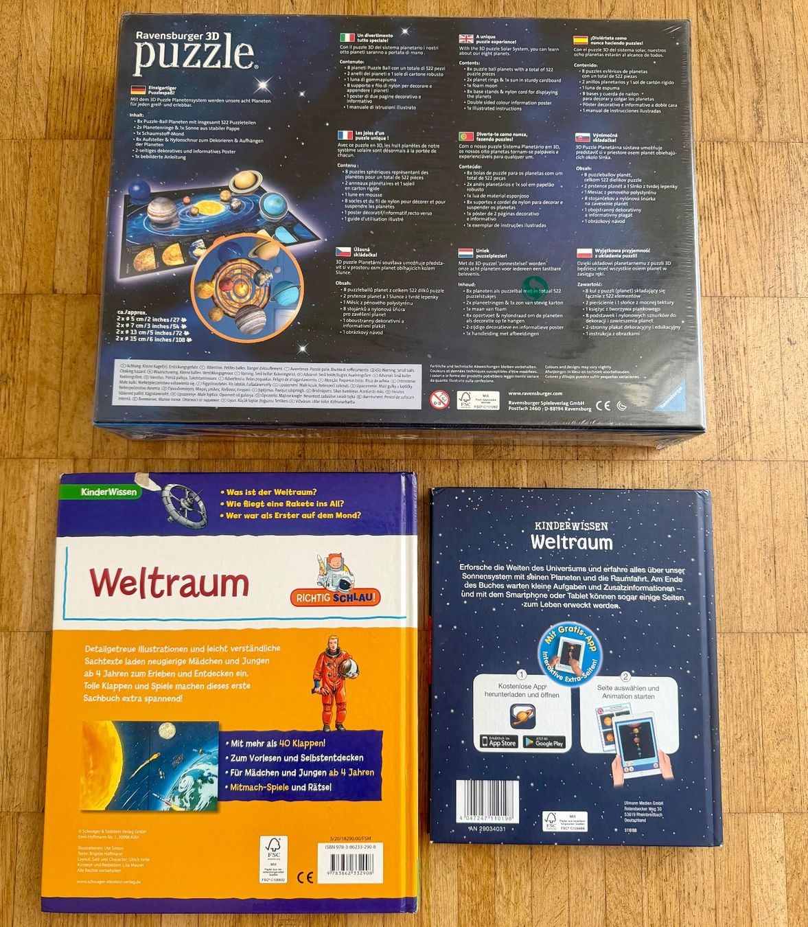 Ravensburger Puzzle: Ravensburger 8 Planeten 3D Puzzle & zwei Bücher – Nuovo e nell'imballaggio originale da Zürich venduto da giovannisp 1
