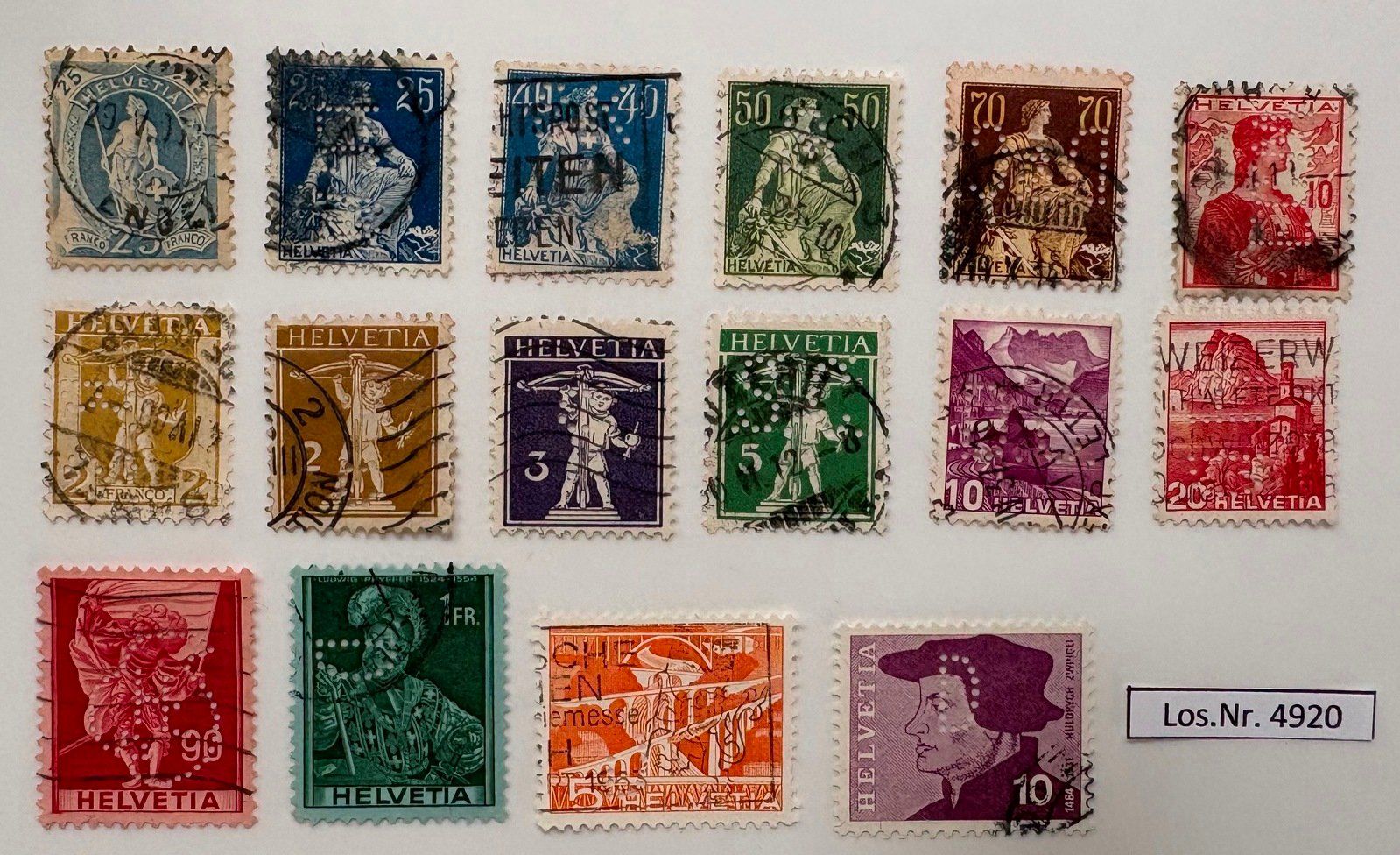 Tous les timbres: Lot Perfins gestempelt s. 2 Bilder – D'occasion à Wallisellen par mgeser01