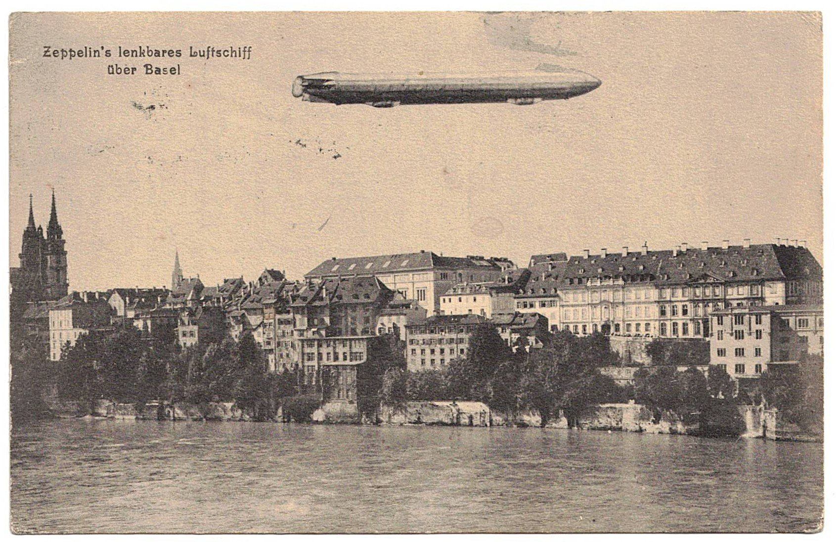Cartes postales: Karte Zeppelin über Basel – D'occasion à Gossau ZH par granby
