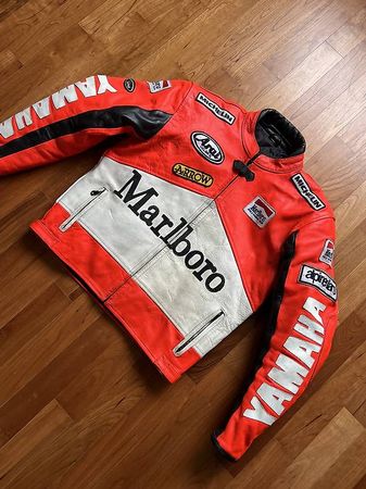 Marlboro Lederjacke moto Giacca chaqueta Racing