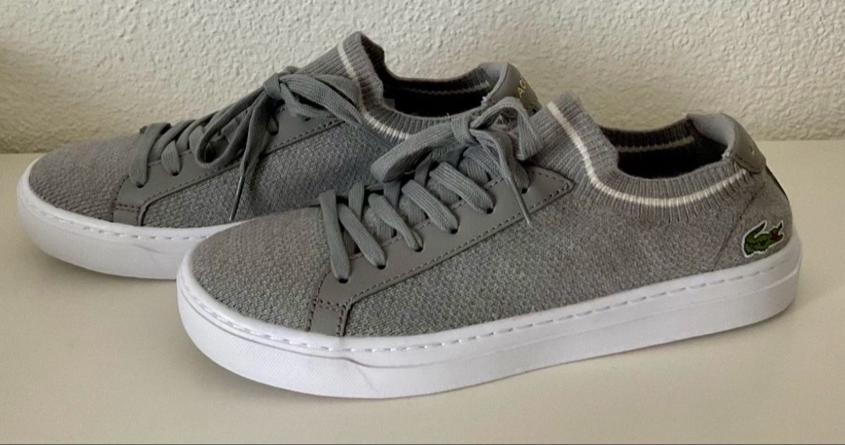 Lacoste Scarpe da donna: Graue Sneaker von Lacoste Gr. 38  – Nuovo (secondo la descrizione) da Hünenberg See venduto da Saide27 2