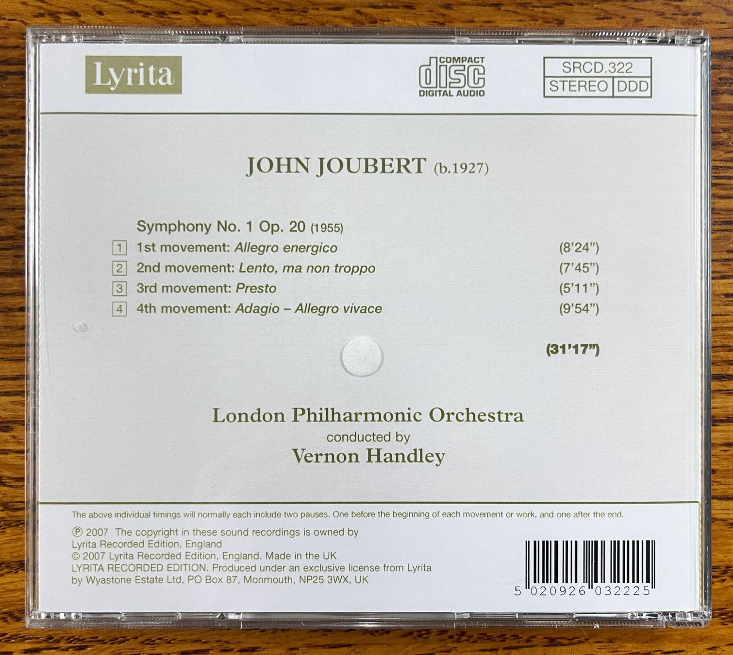 CDs: Symphony No. 1 -  John Joubert CD – Gebraucht aus Oftringen von Vucki 1