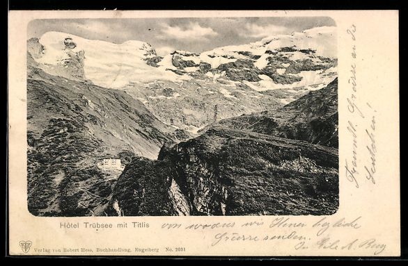 Ansichtskarten: AK Trübsee, Hotel Trübsee mit Titlis – Gebraucht aus Berlin von bartko-reher