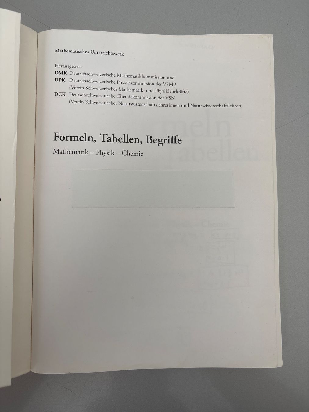Bücher: Formeln Tabellen Begriffe, Formelsammlung mit Briefversand – Neu (gemäss Beschreibung) aus Unterägeri von flu_zp5d 2