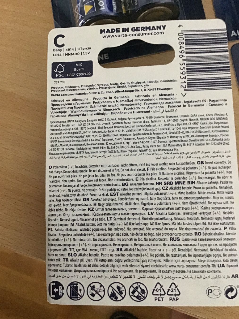 Varta Caricatori & Batterie: 18 grosses piles Varta LR14 – Nuovo e nell'imballaggio originale da Lausanne venduto da topthai 2