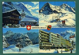 Grindelwald, 4-Bilderkarte, 1978, gelaufen, Grossformat