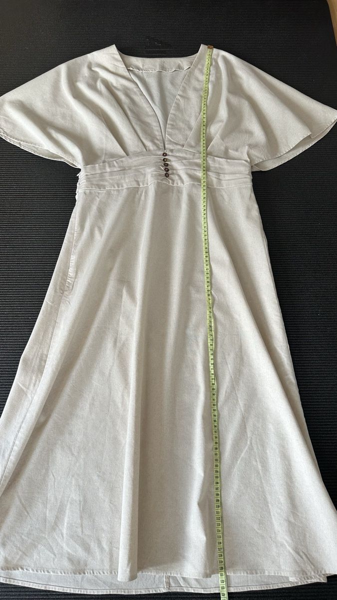 Vestiti: Robe beige 100% lin, boutonnée taille M/L – Nuovo (secondo la descrizione) da Vuippens venduto da ale_6gkb 4