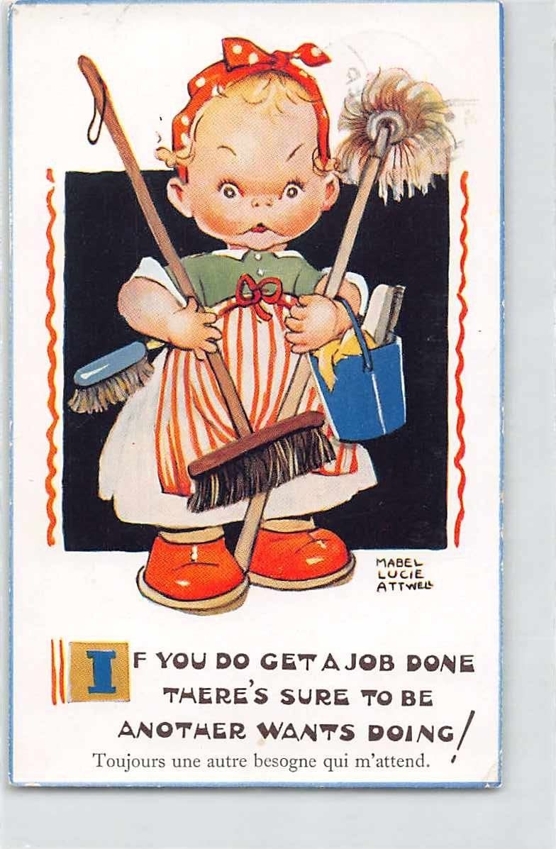 Cartoline postali: uralte HUMOR-KARTE Hausarbeit – Usato da Winterthur venduto da SchatzchischtliWinti