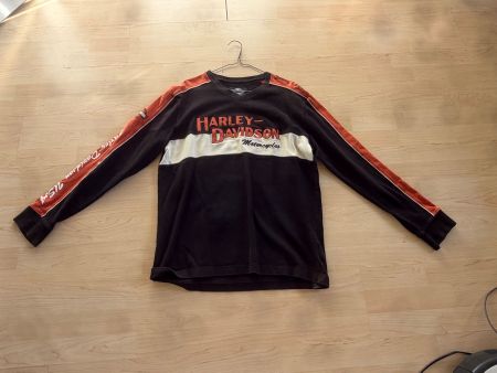 Harley-Davidson Pullover Herren L schwarz orange