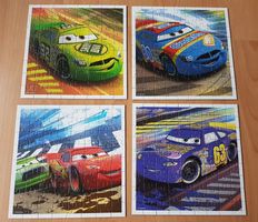 4 CARS PUZZLE / DISNEY PIXAR (AB 4 J.) PRAKTISCHES KÖFFERLI